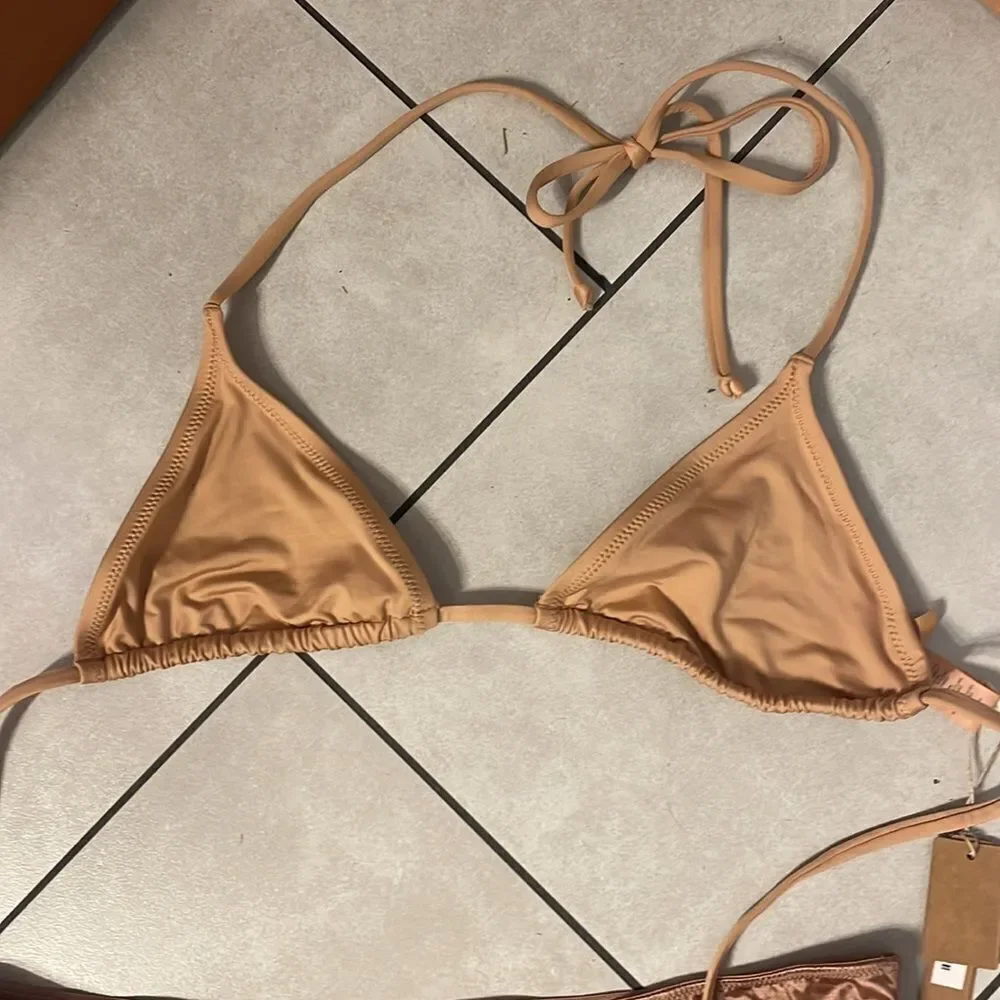 NWT Skims Nude Bikini top and Desert clay bikini bottoms